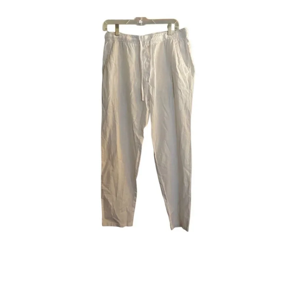 Zara NWT, women’s white relaxed, fit pants size large